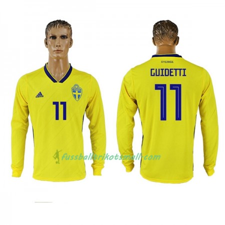 Fußballtrikots Schweden Guidetti 11 WM 2018 Langarm Heimtrikotsatz kaufen